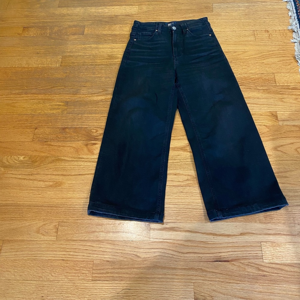 Paige Anessa Cropped Jeans Black Size 24